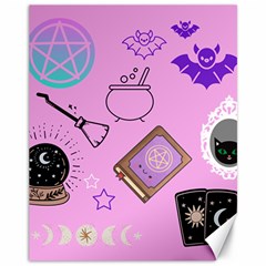 Pastel Goth Witch Pink Canvas 11  X 14  by NerdySparkleGoth