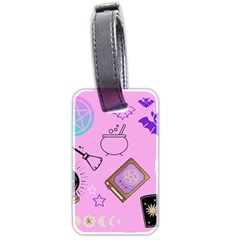 Pastel Goth Witch Pink Luggage Tag (two Sides) by NerdySparkleGoth