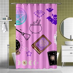 Pastel Goth Witch Pink Shower Curtain 48  X 72  (small)  by NerdySparkleGoth