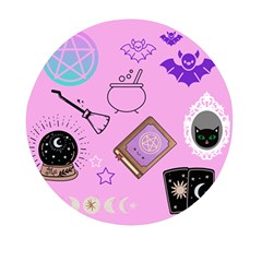 Pastel Goth Witch Pink Mini Round Pill Box