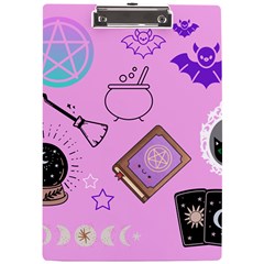 Pastel Goth Witch Pink A4 Clipboard by NerdySparkleGoth