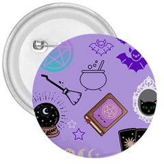 Pastel Goth Witch Purple 3  Buttons by NerdySparkleGoth