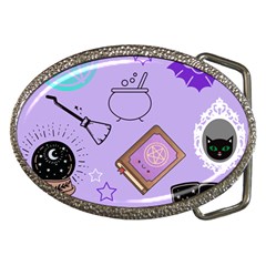 Pastel Goth Witch Purple Belt Buckles by NerdySparkleGoth