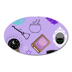 Pastel Goth Witch Purple Oval Magnet by NerdySparkleGoth