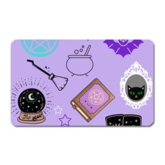 Pastel Goth Witch Purple Magnet (rectangular) by NerdySparkleGoth