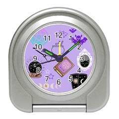 Pastel Goth Witch Purple Travel Alarm Clock by NerdySparkleGoth