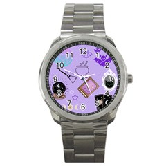 Pastel Goth Witch Purple Sport Metal Watch by NerdySparkleGoth