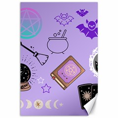 Pastel Goth Witch Purple Canvas 12  X 18  by NerdySparkleGoth