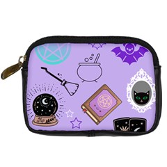 Pastel Goth Witch Purple Digital Camera Leather Case by NerdySparkleGoth