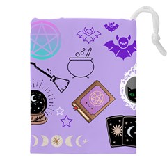 Pastel Goth Witch Purple Drawstring Pouch (5xl)