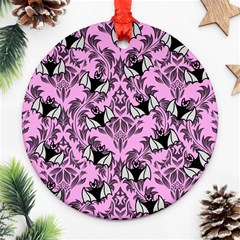 Pink Bats Ornament (round) by NerdySparkleGoth