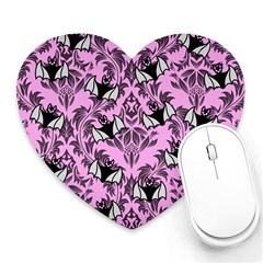 Pink Bats Heart Mousepads by NerdySparkleGoth