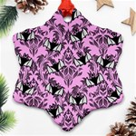 Pink Bats Ornament (Snowflake) Front