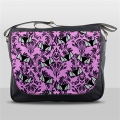 Pink Bats Messenger Bag by NerdySparkleGoth