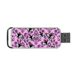 Pink Bats Portable Usb Flash (one Side) by NerdySparkleGoth