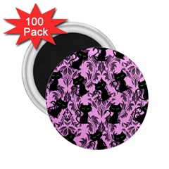 Pink Cats 2 25  Magnets (100 Pack)  by NerdySparkleGoth