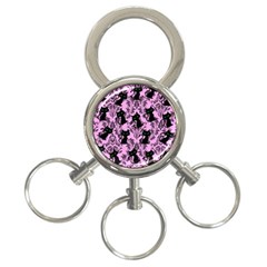 Pink Cats 3-ring Key Chain by NerdySparkleGoth