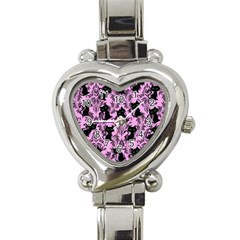 Pink Cats Heart Italian Charm Watch by NerdySparkleGoth