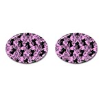 Pink Cats Cufflinks (Oval) Front(Pair)