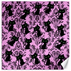 Pink Cats Canvas 12  X 12  by NerdySparkleGoth