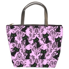 Pink Cats Bucket Bag by NerdySparkleGoth