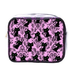 Pink Cats Mini Toiletries Bag (one Side) by NerdySparkleGoth