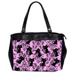 Pink Cats Oversize Office Handbag (2 Sides) Front