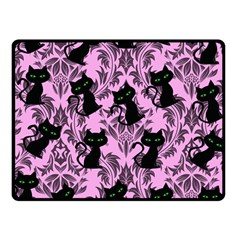 Pink Cats Fleece Blanket (small) by NerdySparkleGoth