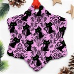 Pink Cats Ornament (Snowflake) Front