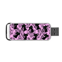 Pink Cats Portable Usb Flash (one Side) by NerdySparkleGoth