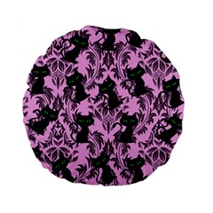 Pink Cats Standard 15  Premium Round Cushions by NerdySparkleGoth