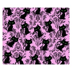 Pink Cats Double Sided Flano Blanket (small)  by NerdySparkleGoth