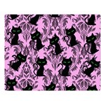 Pink Cats Double Sided Flano Blanket (Large)  80 x60  Blanket Front