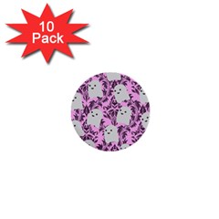 Pink Ghosts 1  Mini Buttons (10 pack) 