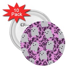 Pink Ghosts 2.25  Buttons (10 pack) 