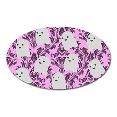 Pink Ghosts Oval Magnet