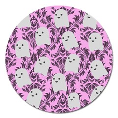 Pink Ghosts Magnet 5  (Round)