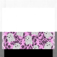 Pink Ghosts Rectangular Jigsaw Puzzl by NerdySparkleGoth