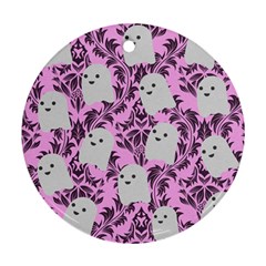 Pink Ghosts Round Ornament (Two Sides)