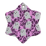 Pink Ghosts Snowflake Ornament (Two Sides) Front