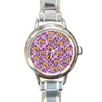 Pink Jacks Round Italian Charm Watch Front