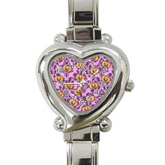 Pink Jacks Heart Italian Charm Watch by NerdySparkleGoth