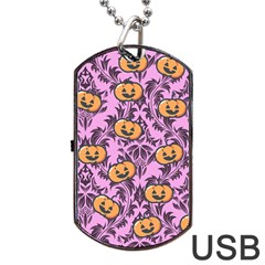 Pink Jacks Dog Tag Usb Flash (two Sides) by NerdySparkleGoth