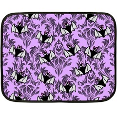 Purple Bats Double Sided Fleece Blanket (mini)  by NerdySparkleGoth