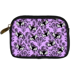 Purple Bats Digital Camera Leather Case by NerdySparkleGoth