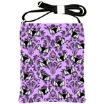 Purple Bats Shoulder Sling Bag Front