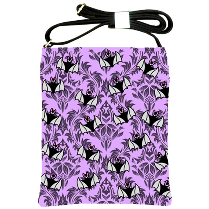 Purple Bats Shoulder Sling Bag