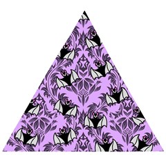 Purple Bats Wooden Puzzle Triangle by NerdySparkleGoth