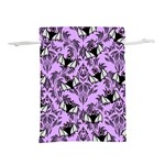 Purple Bats Lightweight Drawstring Pouch (M) Back