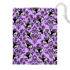 Purple Bats Drawstring Pouch (4xl) by NerdySparkleGoth